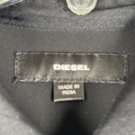 Diesel  Shirt Black Button Down‎ Embellished Long Sleeve Top Party Blouse Size M Photo 5