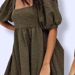 Free People  Violet Mini Dress in Green Photo 0
