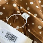 Vince NWT Polka Dot Draped Charmeuse Skirt (Plus Size) 1X, HONEY Photo 10