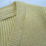 St. John Collection FLAWS** St John Santana Knit V-Neck Sweater Women's Size Small Beige Pullover‎ Photo 3