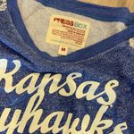 Pressbox Kansas Jayhawks long sleeve blue and white long sleeve shirts t shirt size m Photo 1
