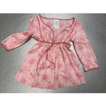 Y2k Mossimo Bella Swan Babydoll 3/4 Sleeve Cotton Floral Top Coquette Sz M Fairy Pink Size M Photo 8