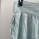 Joie  blue and white wide leg linen pants size XL. Inseam 29” Photo 3