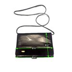 Bruno Magli Bologna Made in Italy Black Leather Suede Convertible Crossbody Bag Photo 1