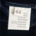 Vintage Navy Velvet Pencil Skirt By Worldly Things Tg 44 Blue Size undefined Photo 7