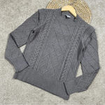 Cyrus RAYA by  Cable Knit Sweater Ruffle Longsleeve Heather Gray S Photo 0