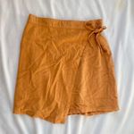 A New Day yellow linen wrap skirt Photo 8