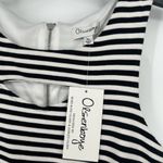 Olsenboye NEW  Bodycon Dress Black White Stripe Cut Out Sleeveless Size XL Photo 7