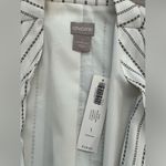 Chico's NWT Chico’s Striped Drape Blazer Long Sleeve Jacket | White/Black | 1 (US 8-10) Photo 4