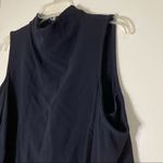 Topshop  navy cut out belted sleeve blouse top Photo 2