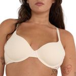 Organic Basics Cotton Core Full Coverage Bra, Vanilla, Size 40DD, NWT # White Photo 0