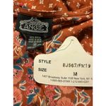 Angie  Rust Floral Print Kimono Duster Cardigan Boho M flowy kimono whimsi Y2K Photo 4