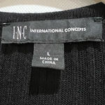 INC  WOMENS CARDIGAN BLACK‎ LARGE OPEN FRONT LONG SLEEVE Photo 1