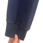 J.Crew Navy Blue Striped Cozy Cotton Blend Sweatshirt Women Sz L Photo 2