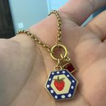 Handmade Strawberry hexagon charm stainless steel necklace  Photo 2