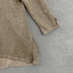 Simply Noelle Women S/M Tan Sequined Casual 3/4 Sleeve Top NWT Photo 1