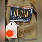 Oleana The Norwegian Story Green/Gold NWT Shell 100% Silk Made In Norway Sz S. Green Photo 7