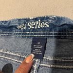 Series 31 Womens Short & Sexy Denim Jean Shorts Sz 16 Embroidered Stretch Blue Photo 2