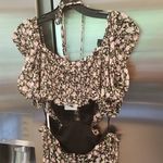 ASTR 💕💕 Floral Ruffle Cutout Midi Dress ~ Black Lilac Ditsy Medium M NWT Photo 12