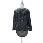 H&M Blue White Pale Pink Floral Print 3/4 Sleeve Women's Shirt Size Medium Photo 2