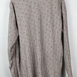 ZARA  Tan Jacquard Floral Pleated Long Sleeve‎ High Neck Blouse Size L Photo 0