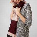 EXPRESS ✨HP✨Women's Red Color Block Stripe Blanket Scarf✨ Photo 0