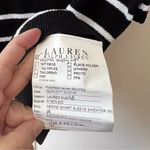 Ralph Lauren Lauren Rare Black & White Striped Cold Shoulder Sweater Size Medium Photo 9