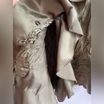 Allison Taylor Vintage Green Crinkle Ruffle Lace Top  Sz M Y2K Fairy Grunge Photo 4