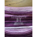 Liz Claiborne  Shirt Women Size XL Long Sleeve Striped Stretch Teacher Comfort Photo 2