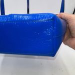 frame denim FRAME Les Second Mini Bag Blue Patent Leather Satchel Shoulder Bag Photo 3