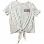 Atticute Front Tie “Made in‎ the USA” Tee Photo 0