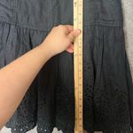 Diane Von Furstenberg  Woman Size 6 Vintage Y2K Black A-Line Eyelet Skirt Photo 3