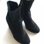 ASOS Chunky Heeled Ankle Boots Side Zipper Sock Size UK 6 US Size 7 Black Bootie Photo 1