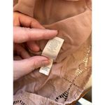 J Jill Shirt Womens Tan Lace Short Sleeve Shirt Office Casual Size Small Pink Photo 2