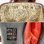 Taryn Rose  Red Leather Calf Hair Contoured Heel Mule Braided Strap Size 36.5 Photo 13