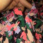 J.Crew Ruched Waist Neon Floral Dress Ruffle Hem Keyhole Back 12 Photo 11