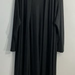 Womans Avenue Long Cardigan Duster 26/28 Black Long Sleeve Open Front Photo 0