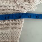 New NSR Beige Nordstrom Crochet Midi Dress Small Long Sleeve BOHO Lined Photo 3