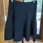 Olivaceous  Black Ribbed Textured Circle Skater Skirt Size Medium Photo 0