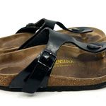 Birkenstock  Gizeh Black Patent Leather Sandals Women's 6 US Photo 2