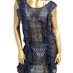 Victoria's Secret  Women's Black Crochet Lace Swim Beach Cover Up Dress Size L Photo 0