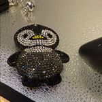 Penguin Rhinestone Keychain Black Photo 6
