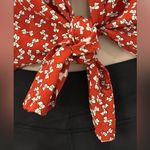 Faithfull the Brand Hosk Top Long Sleeve Pin Up Bow Red Size 4 Coquette Preppy Photo 5