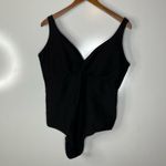Anne cole  Plus Twist Front One Piece Swimsuit in Black Size 16W Photo 2