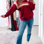 The Great . Maroon Striped Crewneck Sweatshirt Photo 1