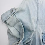 Wax Jean BASIC DENIM SHORT SLEEVE FRONT SHIRT WESTERN WOMENS SZ SMALL LIGTH BLUE Photo 15