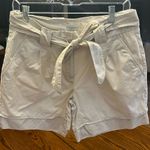 Madison Dressy Cotton Shorts Khaki Tie Belt Waist Womens 6 Photo 4