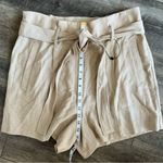 EXPRESS  MIDI Extreme High Rise Shorts Khaki Tan Size 14 Linen Blend NEW Photo 10