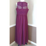 Chi Chi London Burgundy Chiffon Crochet Lace Formal Maxi Dress by from Modcloth Photo 4