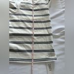 Striped Long Sleeve Polo Shirt White Size M Photo 3